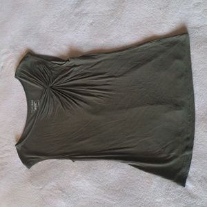 Cap- Sleeve Tee with Gathered Detail